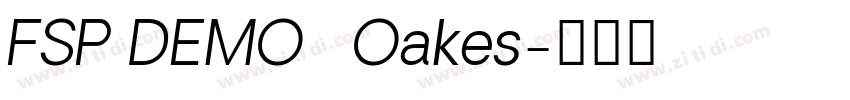 FSP DEMO   Oakes字体转换